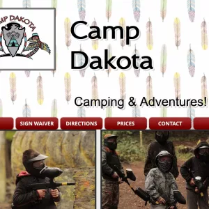Camp Dakota Paintball website thumbnail