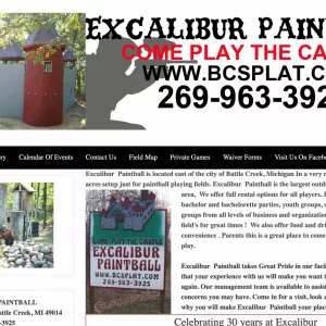Excalibur Paintball website thumbnail