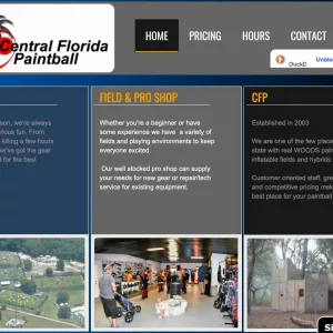 Central Florida Paintball website thumbnail