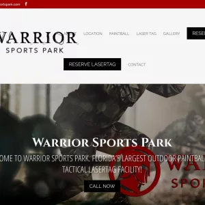 Warrior Sports Park website thumbnail