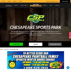 Chesapeake Paintball website thumbnail