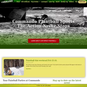 Commando Paintball website thumbnail