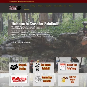 Crusader Paintball website thumbnail
