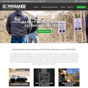 Down Range Firearms Training website thumbnail