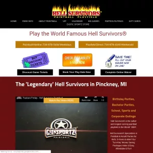 Hell Survivors Paintball Playfield website thumbnail