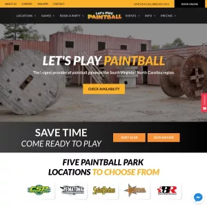 Black River Paintball website thumbnail