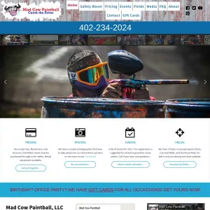 Mad Cow Paintball website thumbnail