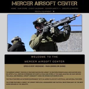 Mercer Airsoft Center website thumbnail