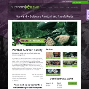 Outdoor Xtreme Paintball Airsoft Park website thumbnail