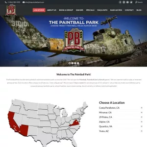 The Paintball Park at Camp Pendleton website thumbnail