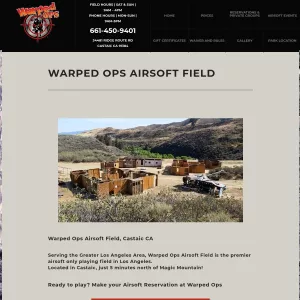 Warped Ops Airsoft Park website thumbnail