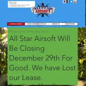 AllStar AirSoft LLC. website thumbnail