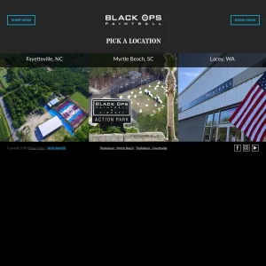 Black Ops Paintball & Airsoft Action Park website thumbnail