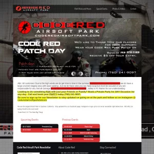 Code Red Airsoft Park website thumbnail