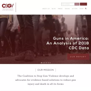 Coalition to Stop Gun Violence website thumbnail