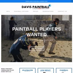 Davis Paintball Center website thumbnail