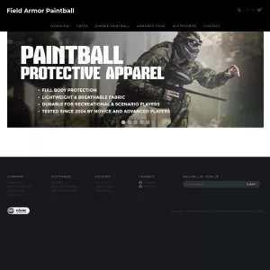 Field Armor Paintball Gear website thumbnail