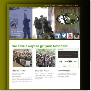 Gorilla Airsoft website thumbnail