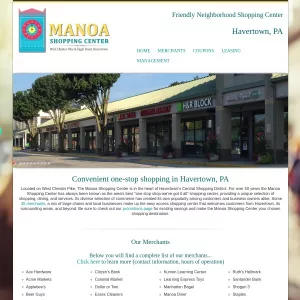 Manoa Shopping Center website thumbnail