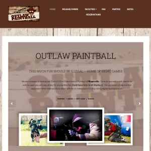 Outlaw Paintball website thumbnail