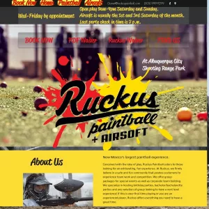 Ruckus Paintball website thumbnail