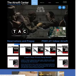 Tacoma Airsoft Center website thumbnail
