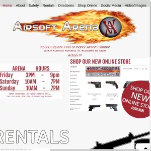 Airsoft Arena website thumbnail