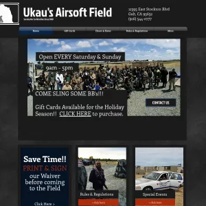 Ukau's Airsoft Field website thumbnail
