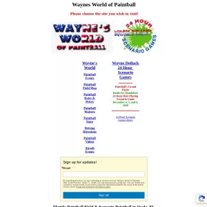 Wayne's World Of Paintball website thumbnail