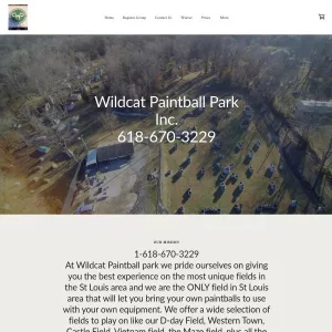 Wildcat Paintball Park LLC website thumbnail