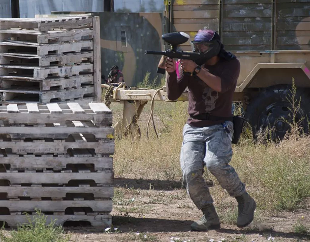 It can be tempting to take the high ground on top of obstacles and barricades, but don't do it.